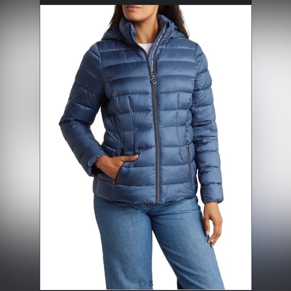 MICHAEL Michael Kors Jackets & Blazers - MICHAEL Michael Kors Blue Quilted Puffer Jacket